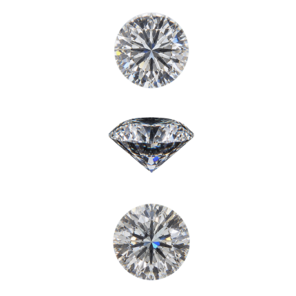 Diamante natural redondo de 3,00 ct, color I, claridad SI1, corte excelente / pulido excelente / simetría excelente, con informe GIA n.º 1445663150 y grabado láser “GIA 1445663150”